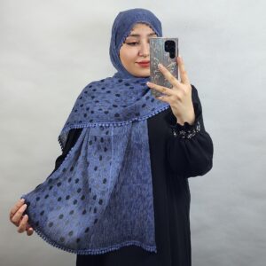 شال پلیسه وارداتی توپ توپی