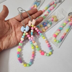 آویز گوشی مهره رنگارنگ