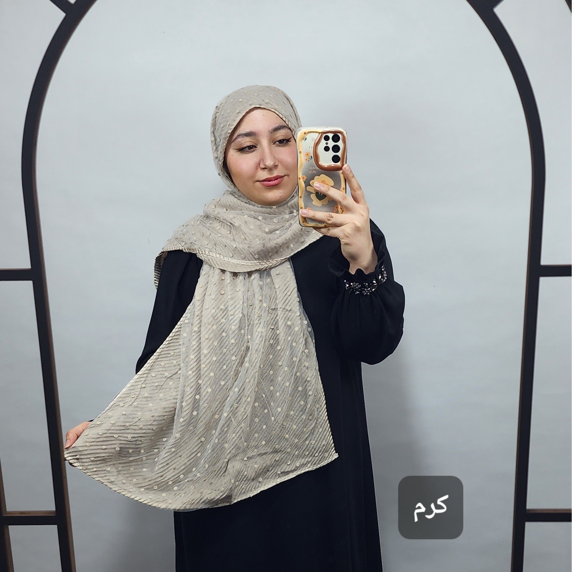 شال فوق العاده خاص دولایه تور و پلیسه کنفی وارداتی
