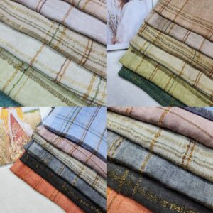 شال تابستانی خنک کنفی الیاف طبیعی لمه دار وارداتی