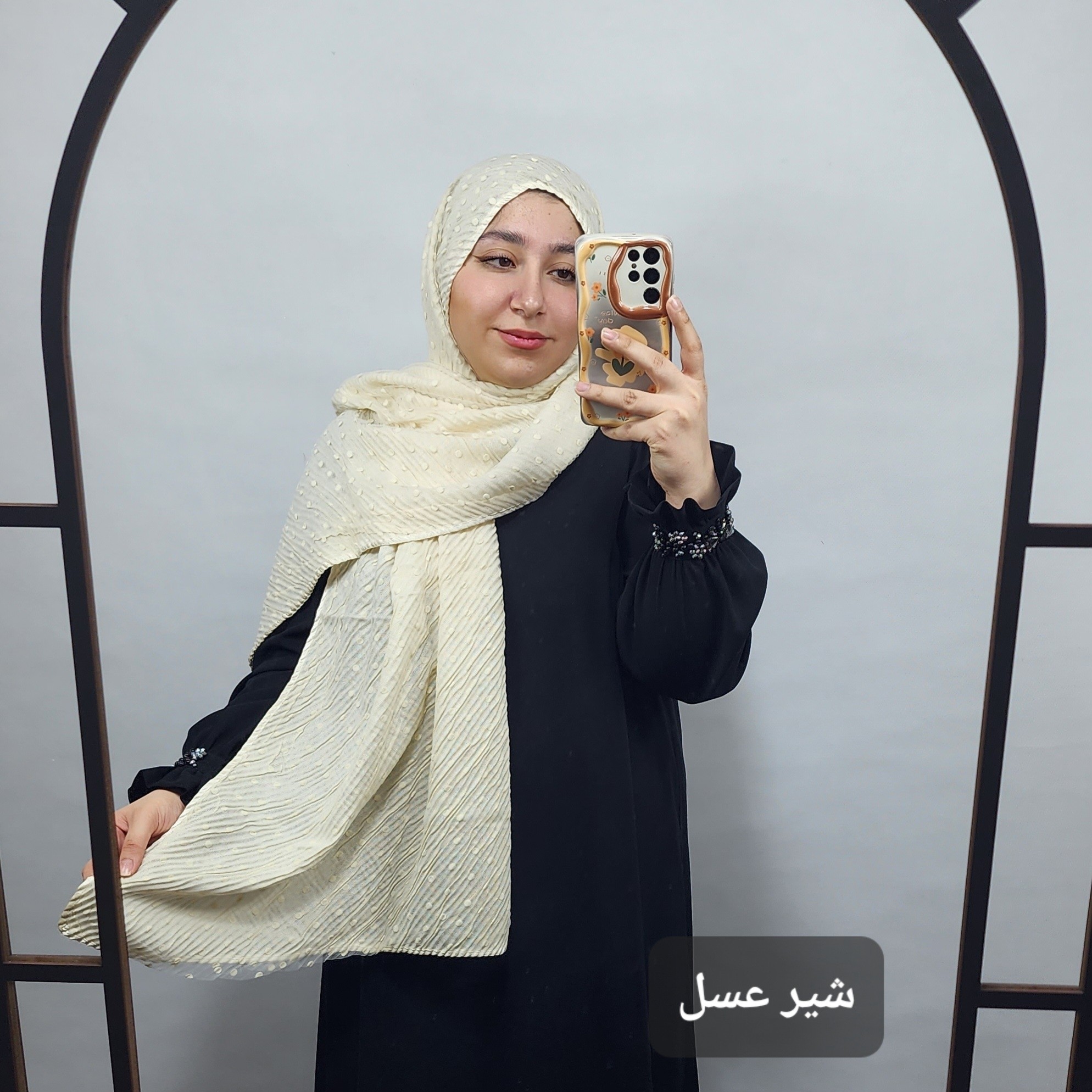 شال فوق العاده خاص دولایه تور و پلیسه کنفی وارداتی