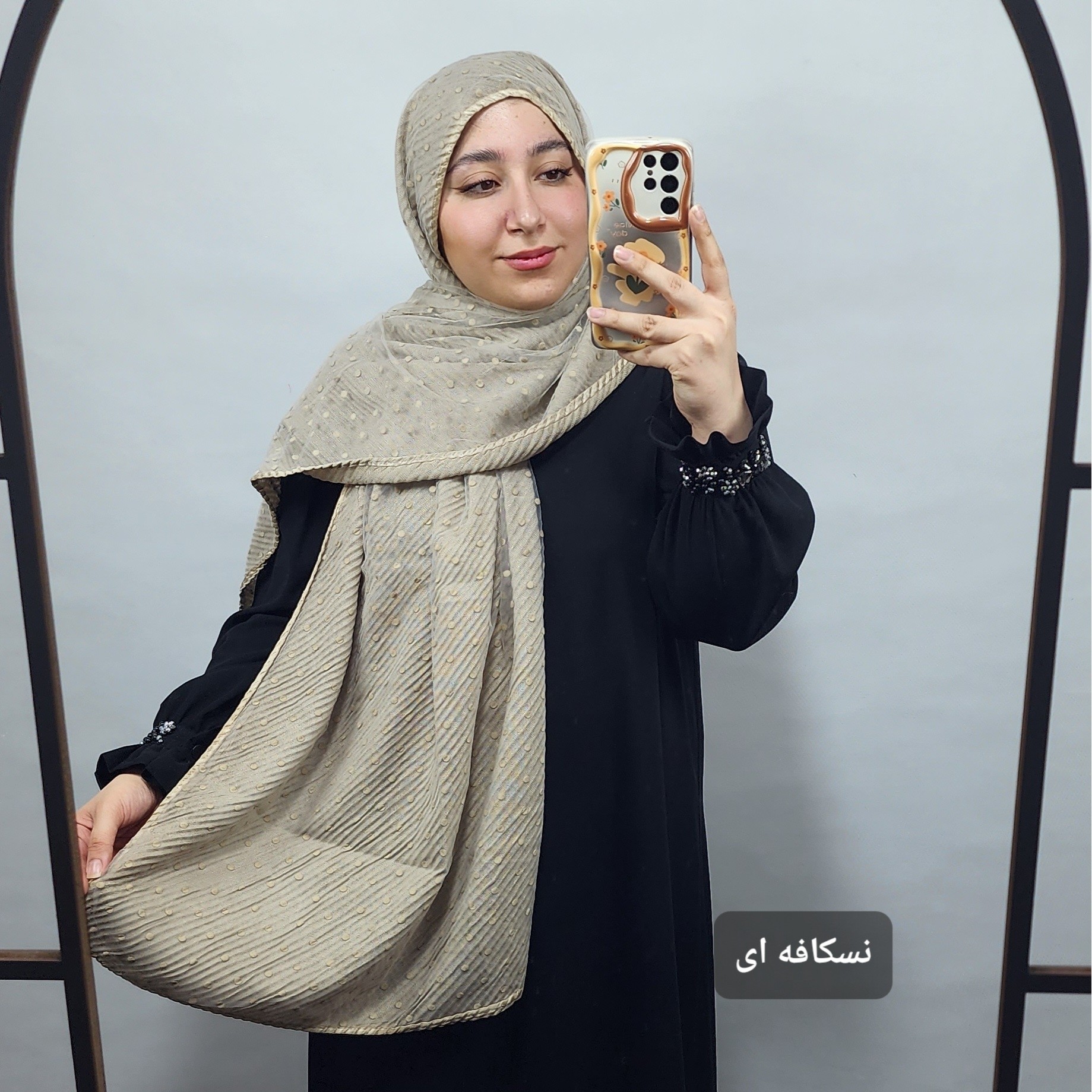 شال فوق العاده خاص دولایه تور و پلیسه کنفی وارداتی