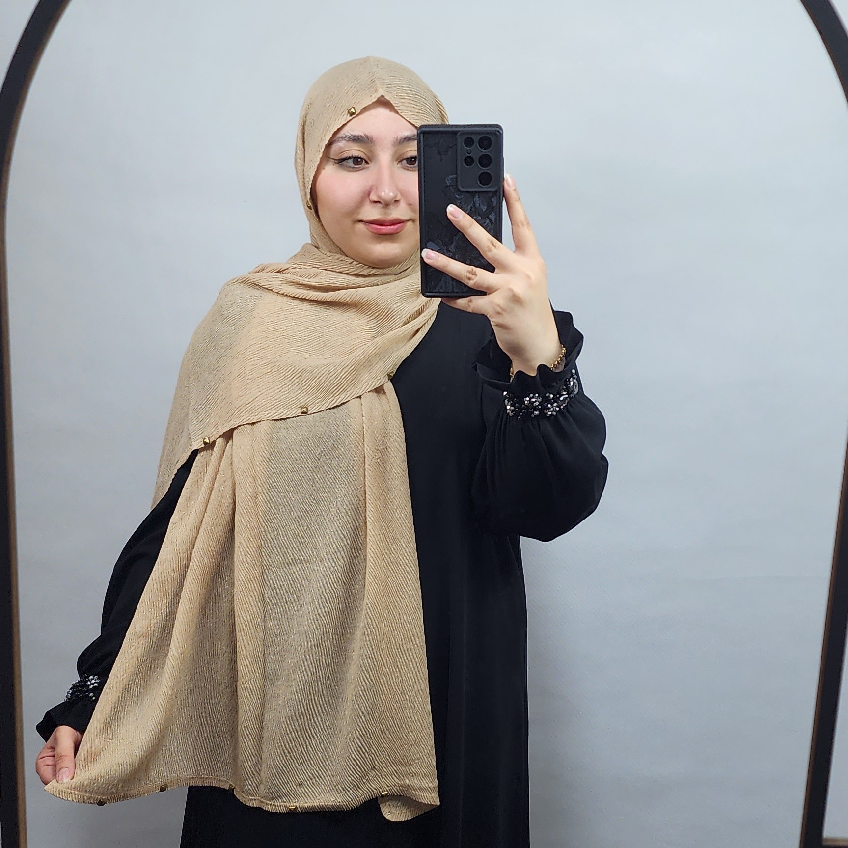 شال پلیسه نسکافه وارداتی دور پانچ