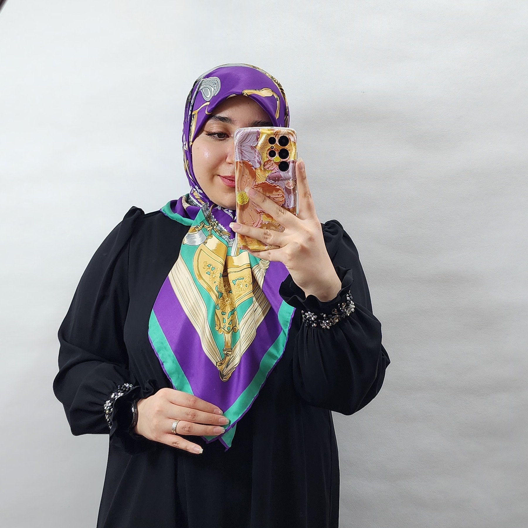 روسری ابریشم توییل قواره 100 نرم ترین ابریشم توییل