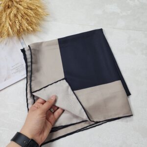 روسری نخ ابریشم توییل کاغذی دور دست دوز قواره 120 در تخفیف ویژه