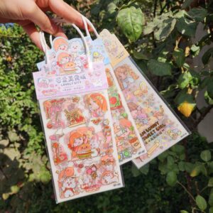 استیکر طرح دختر بسته 4 ورقی